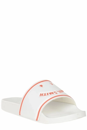 Camo Mode Sandal Inserts Paul Smith M2SSUM17HRUB Sandal Men's  White Orange Slip-On Slide JOBB1879