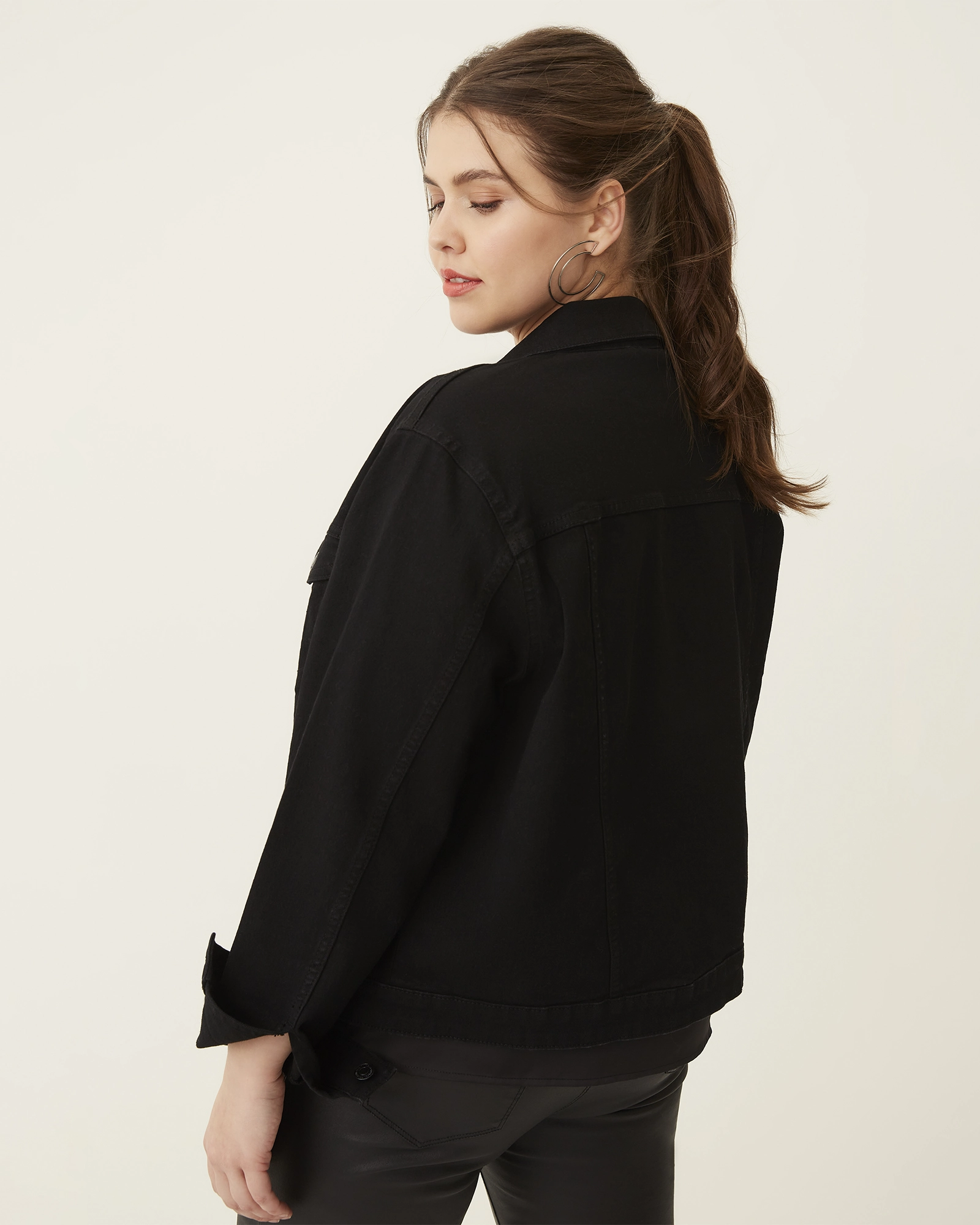 suitable for exercise Paulina Black Denim Jacket | Black