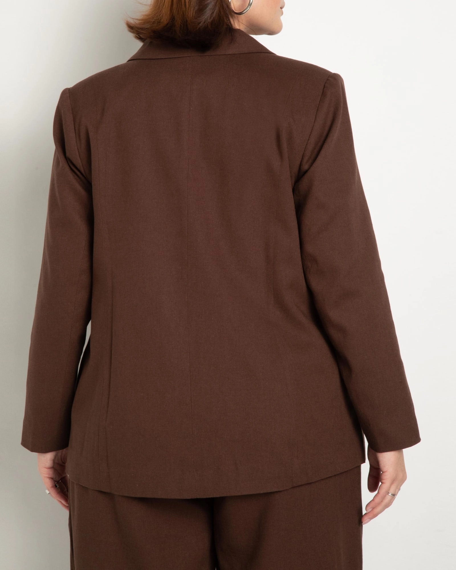 Pearl Detail Linen Blazer | Chocolate Fondant Flexible Cuff Eyeliner