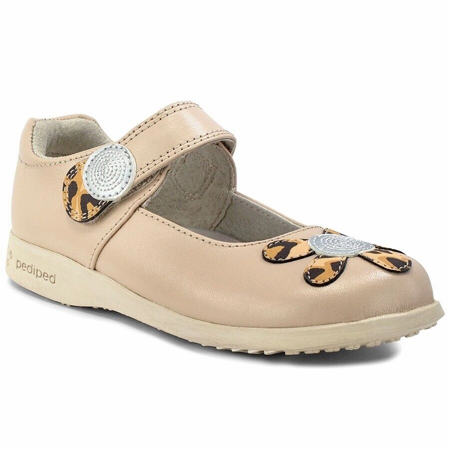 Adaptive Form Fashion Basics Pediped Flex Chloe RS7089 Sandals Girls US 10 Beige Round Toe Mary Jane ZPO2074