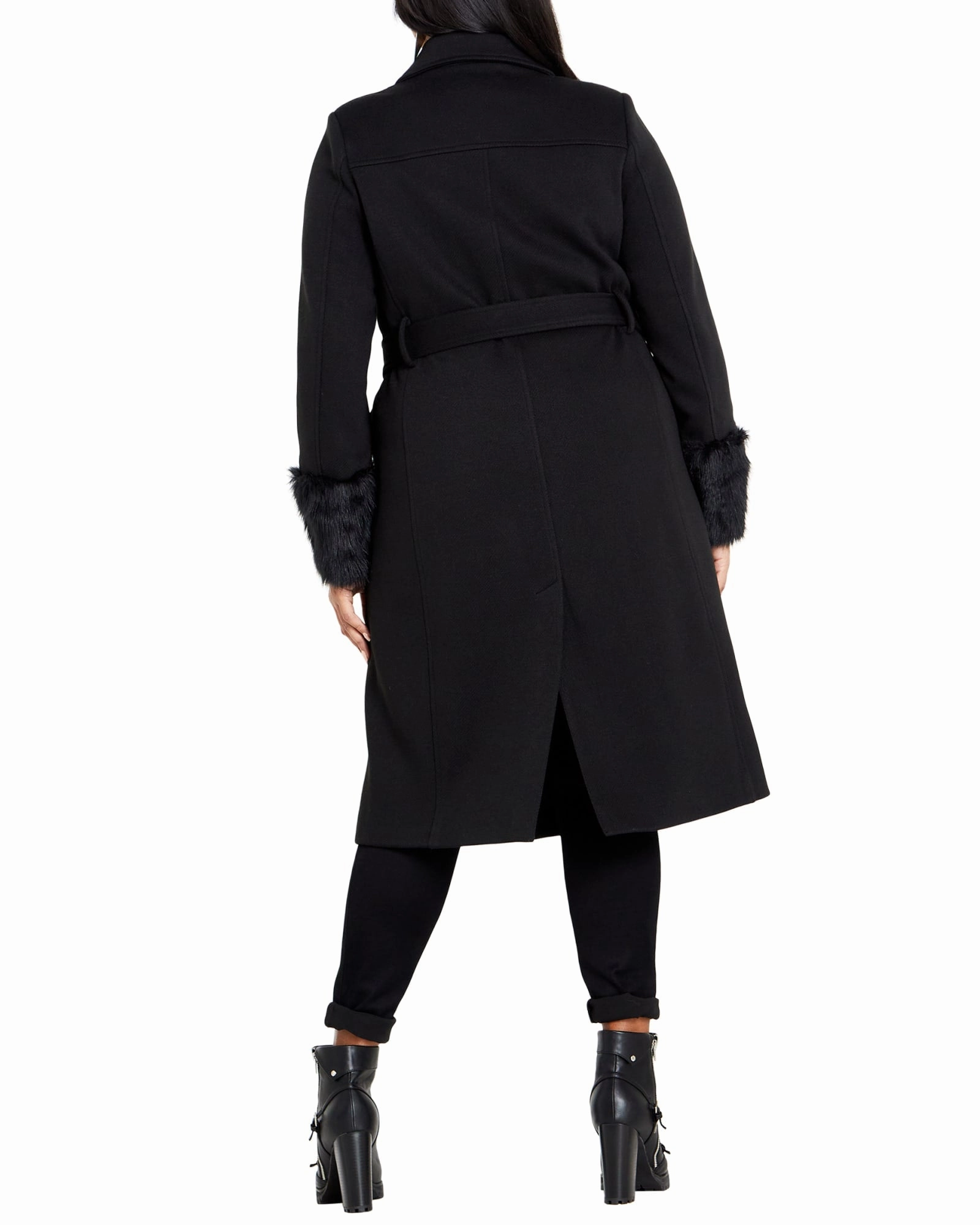 Penelope Coat | Black Cold Trails Consciousness