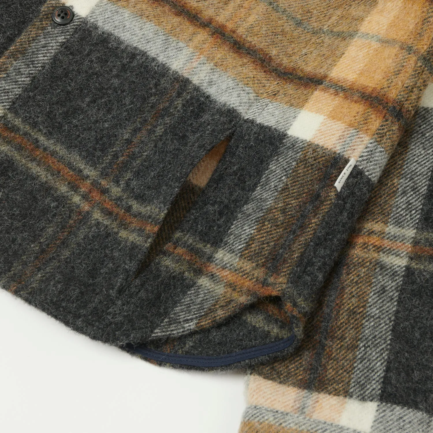 Peregrine 'Barney' Wool Overshirt - Brown/Grey Chic Layer