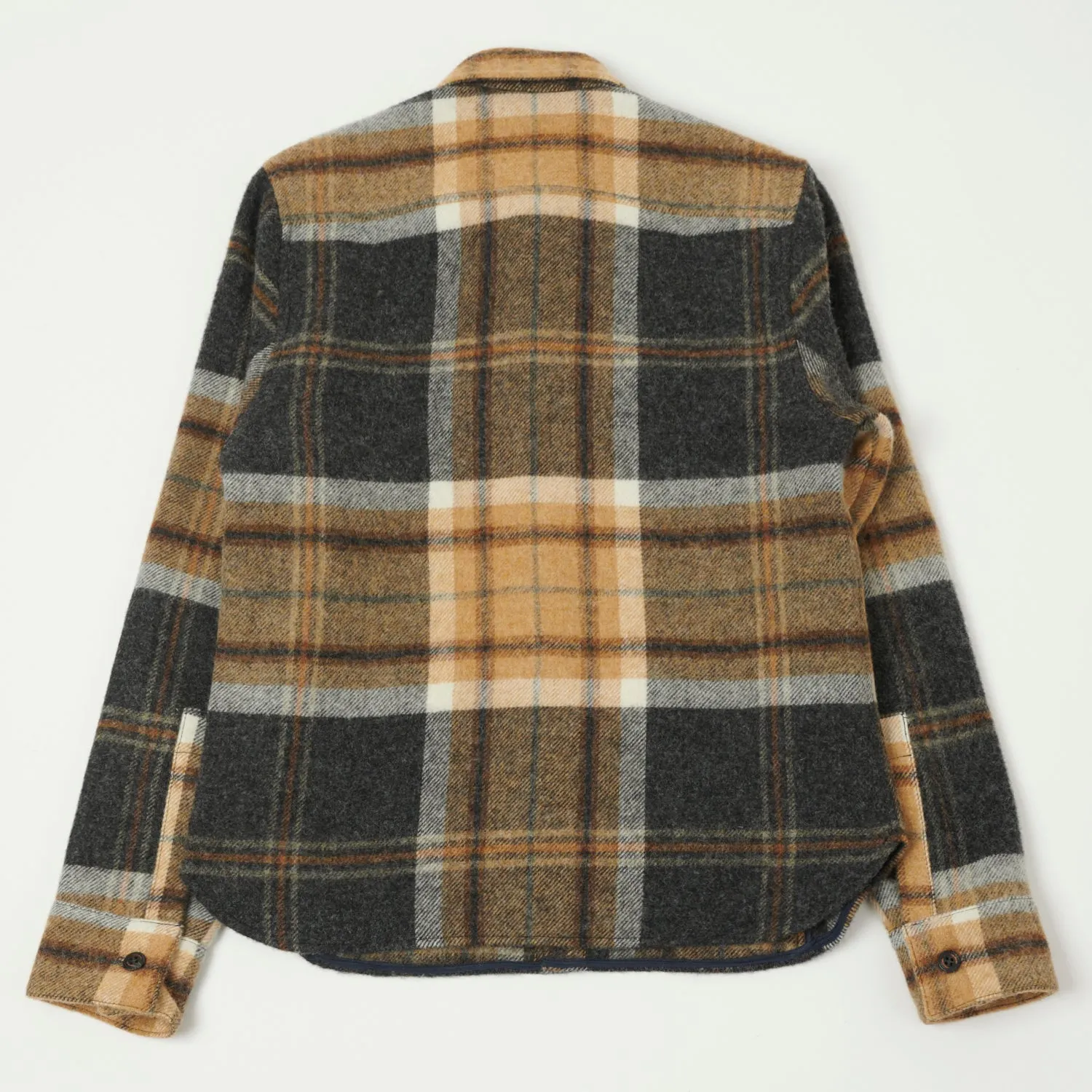 Peregrine 'Barney' Wool Overshirt - Brown/Grey Casual Elegance