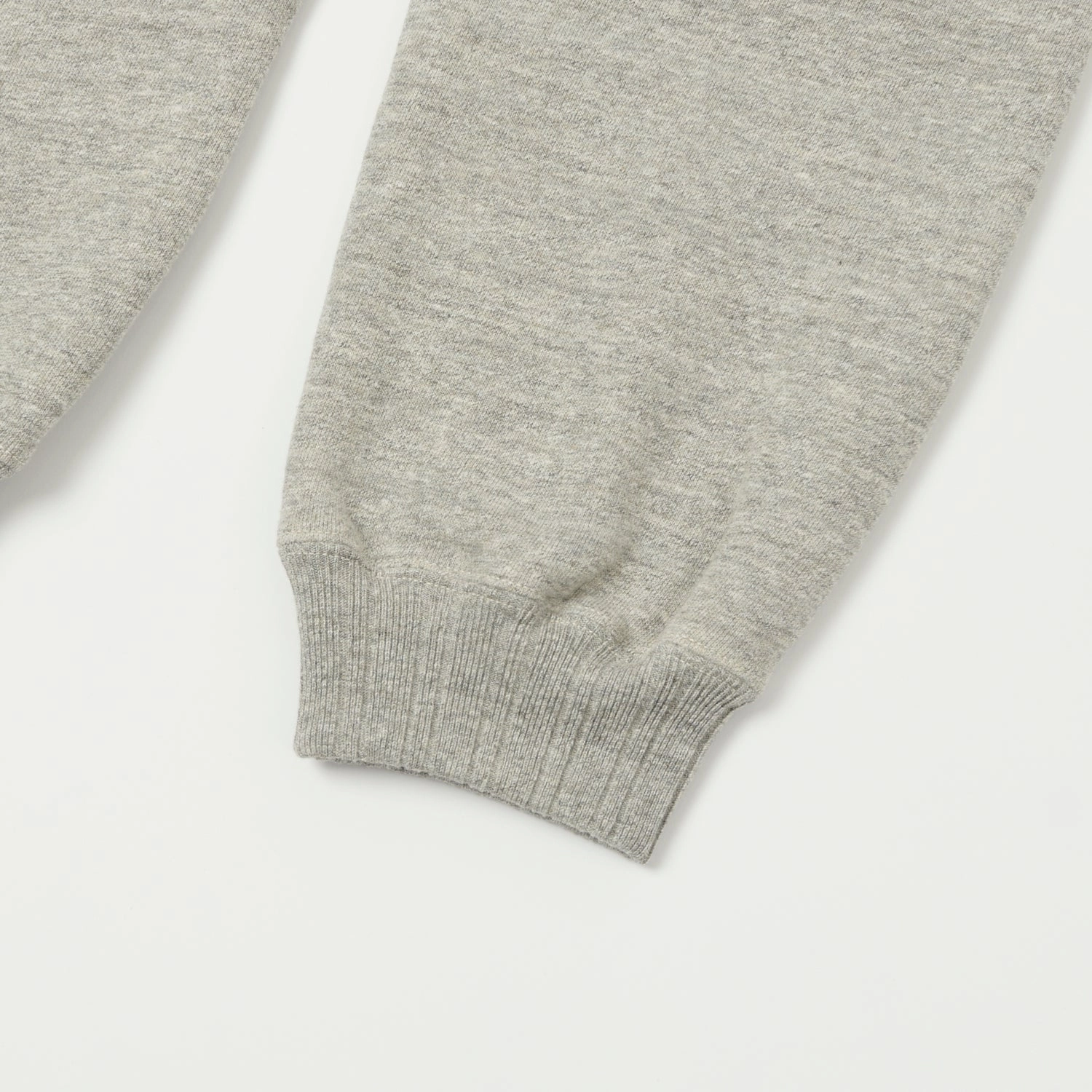 Full Count 3743 'Mother Cotton' Sweatpants - Heather Grey Lightweight Knit Material