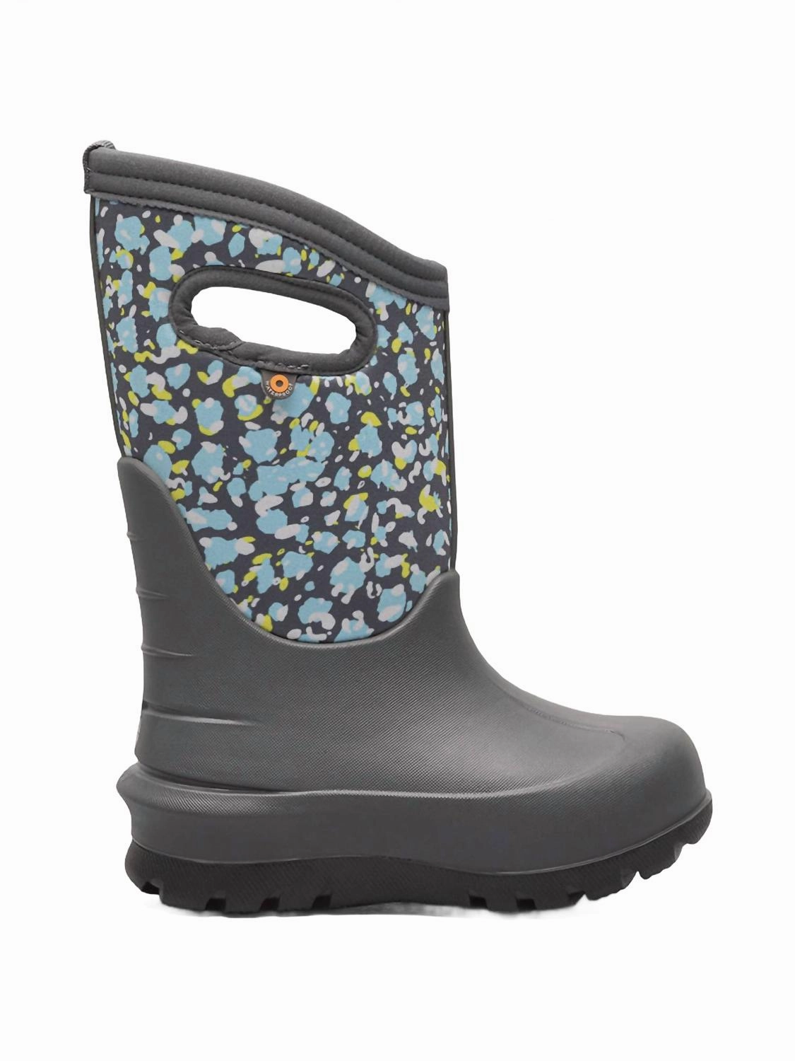 Insulated Rainy Day Commuter Kid's Neoclassic Animal Boots In Dark Gray Multi