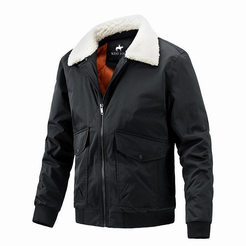 Polyester cloudy West Louis? West Fur Collar Warm Windbreaker Jacket