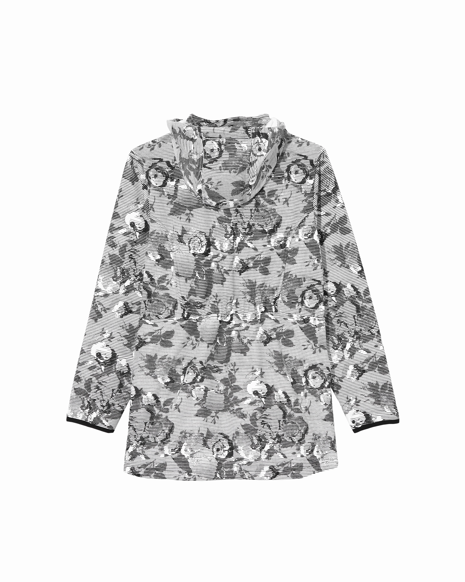 Fashionable Pico Jacket with Hood | Light Grey / Black