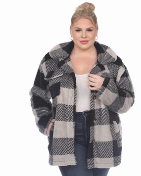 Insulated Core multi-color Plaid Shacket | Black/Grey