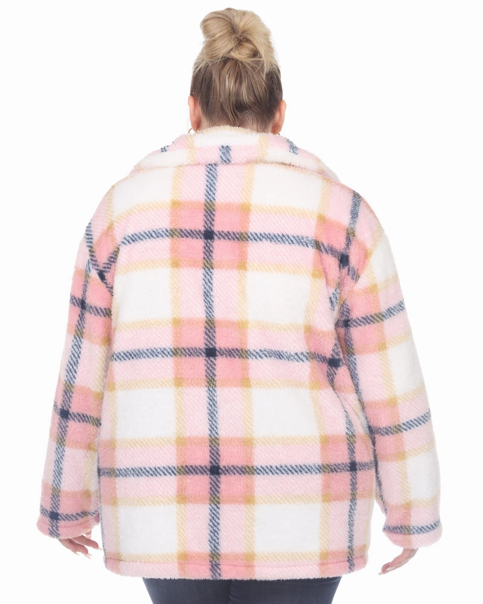 Compassion Brush Plaid Shacket | Pink