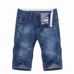 West Louis? Elasticity Scratched Fashion Pocket Denim Short Move Friendly Warm Mood