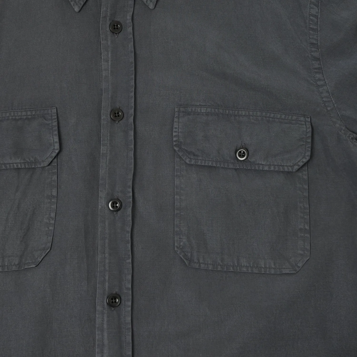 Hartford 'Play Pat' Shirt - Steel Subtle design Seamless Shoulder Construction