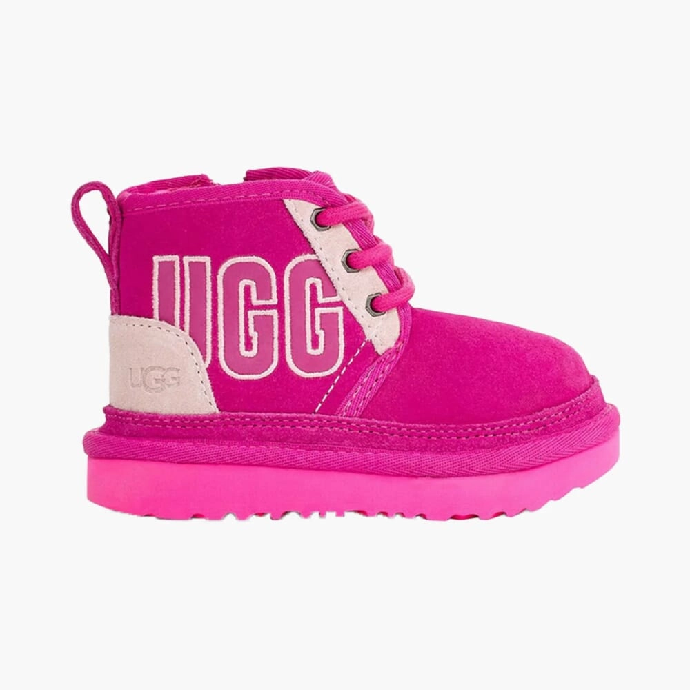 Padded Interior Cold Climate Weekend Wear UGG Neumel Graphic Outline Pink Multi  1130787K-PKMU Grade-School