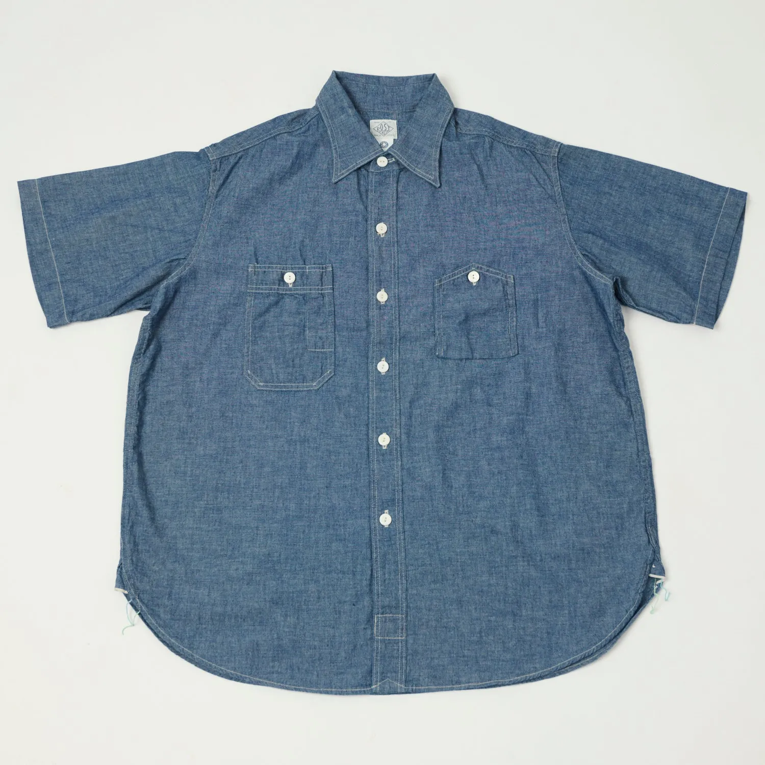 Post Overalls No.6 Chambray Work Shirt - Indigo Comfortable Layer