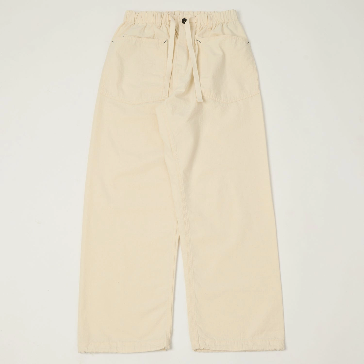 Post Overalls 'E-Z Army-Navy' Dobby Ripstop Trousers - Natural Cozy Essentials Tapered leg