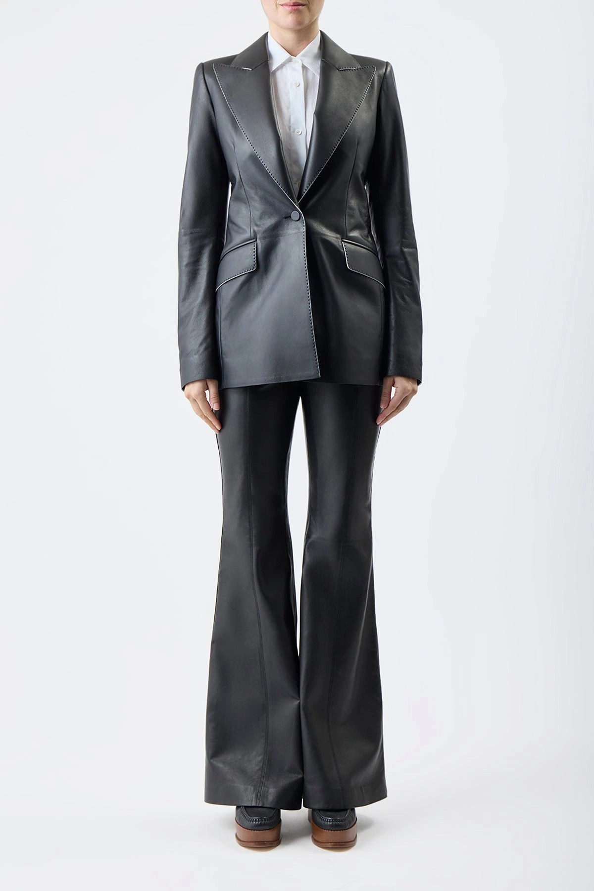 Comfort and Elegance Modern Office Look Leiva Blazer in Black Nappa Leather