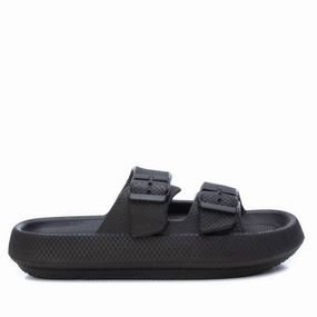 Flex form Men's Double Buckle Slides In Black