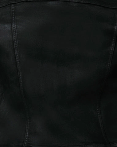 Women's GABRIELLA-CBLK Classic Denim Jacket | Coated Black Sport Edge Fitness