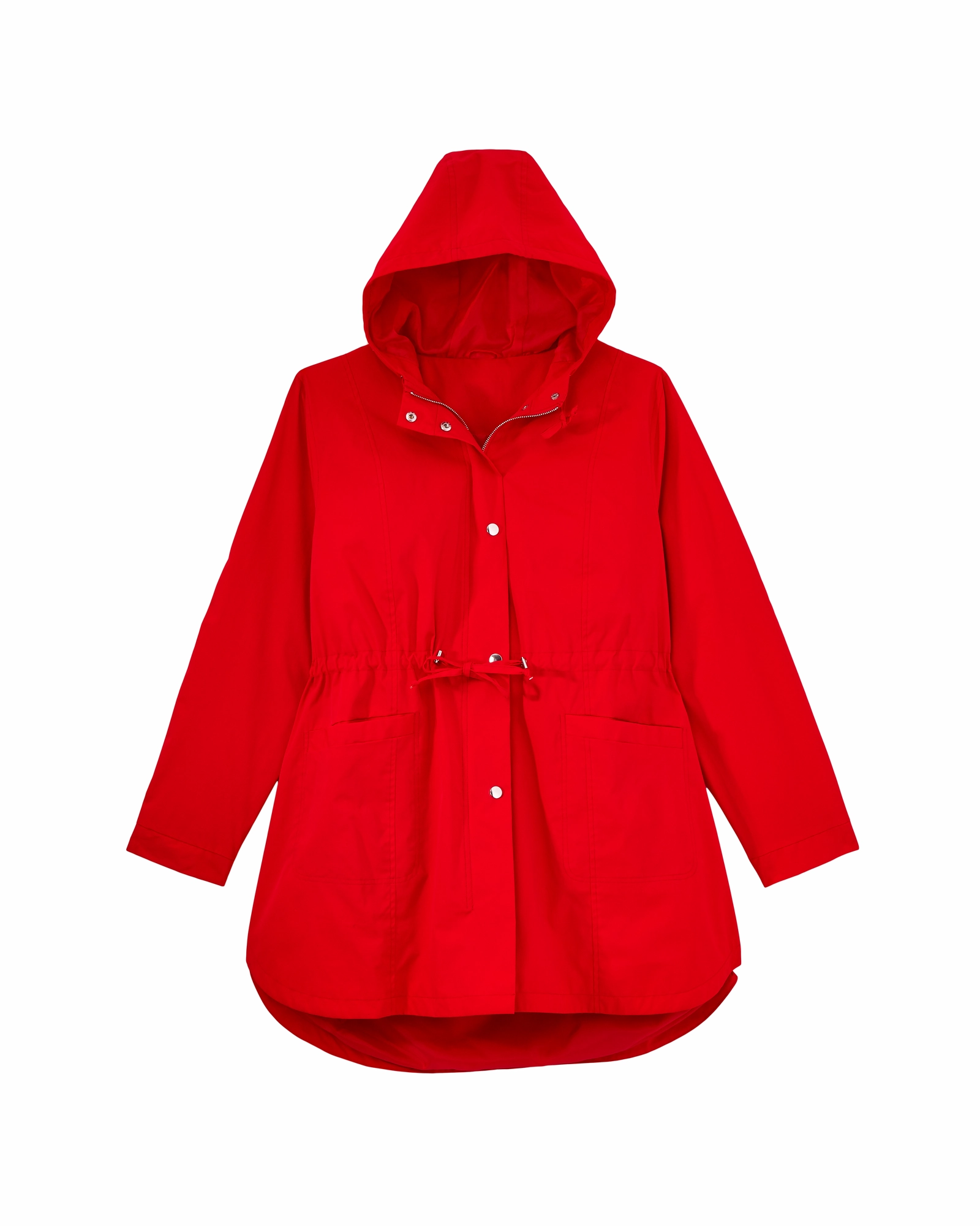 NonBulkyFit Primrose Raincoat with Hood | Red / Red
