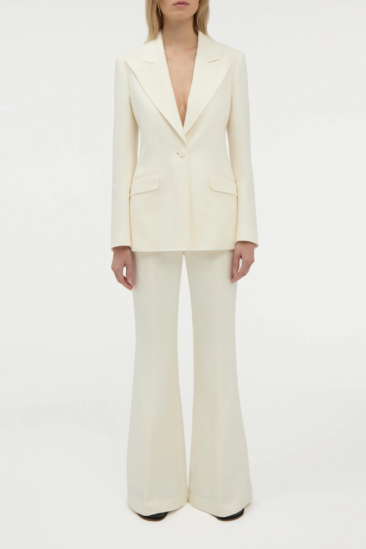 Leiva Blazer in Ivory Linen Twill Modern Tailoring