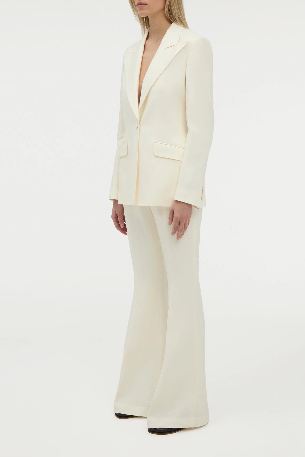Dapper Fashion Fit Leiva Blazer in Ivory Linen Twill