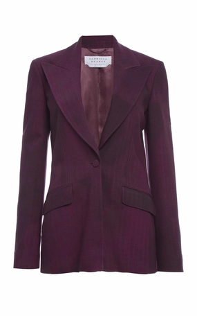 Leiva Blazer in Bordeaux Virgin Wool Refined Wear Modern Silhouette