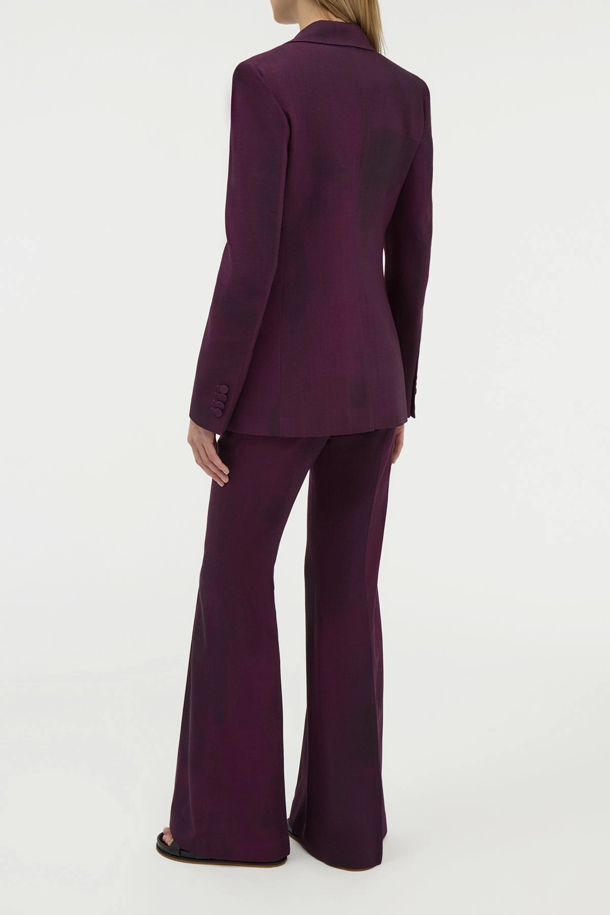 Leiva Blazer in Bordeaux Virgin Wool Professional Attire Formal Wear