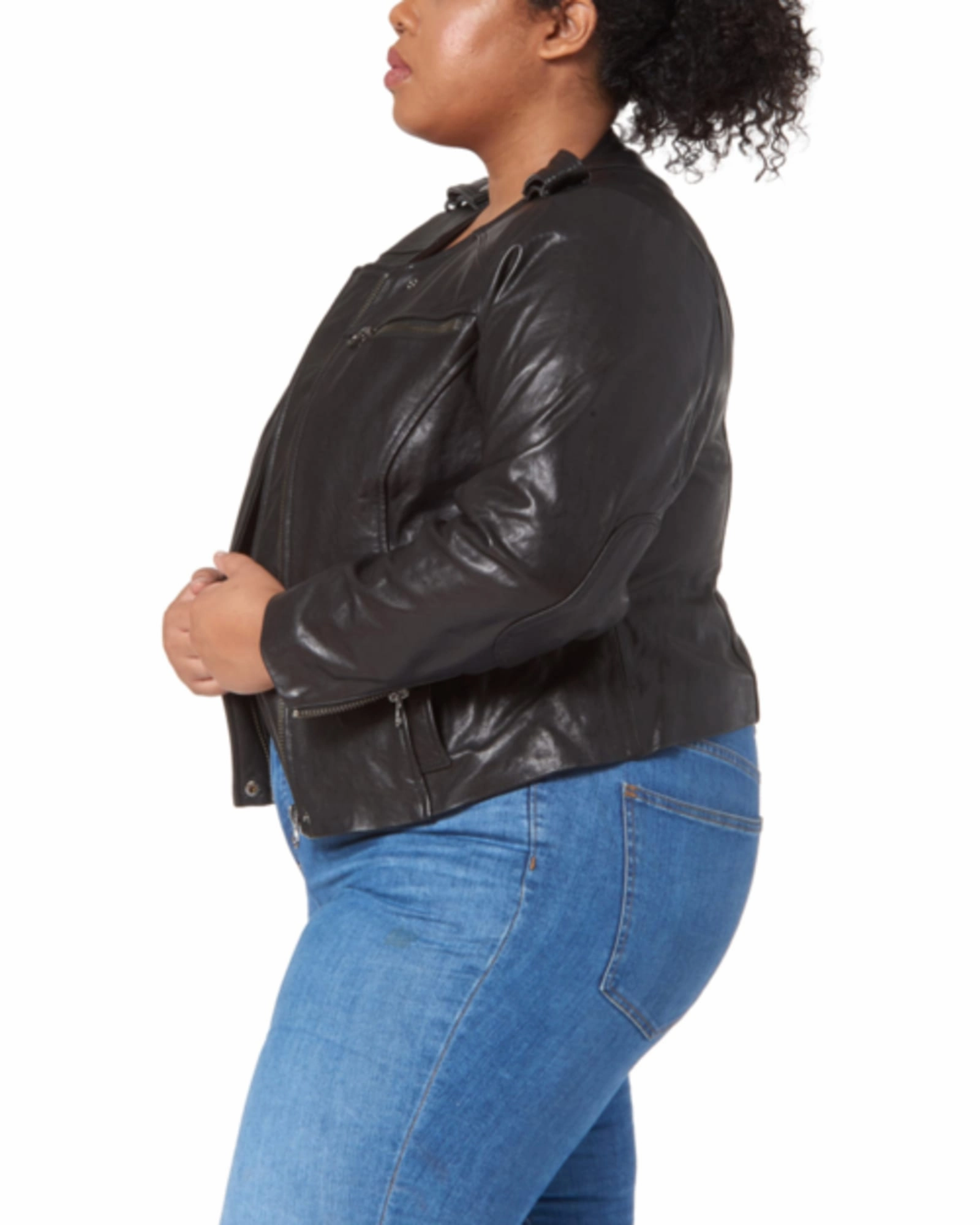 Bella Leather Jacket | BLACK SoftLining Odor Control Fabric