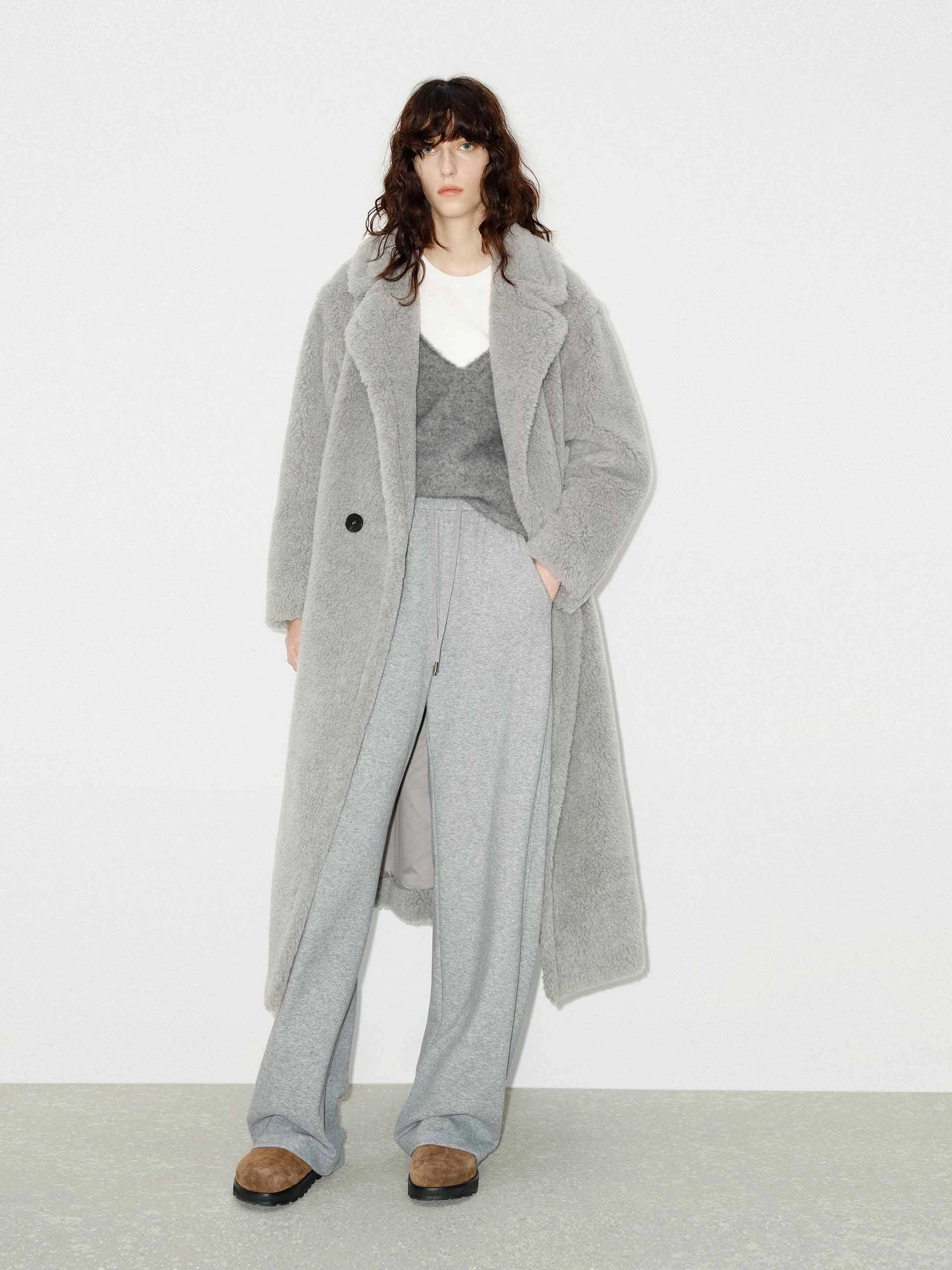 Formal Use City Chill Style Longline Teddy Coat