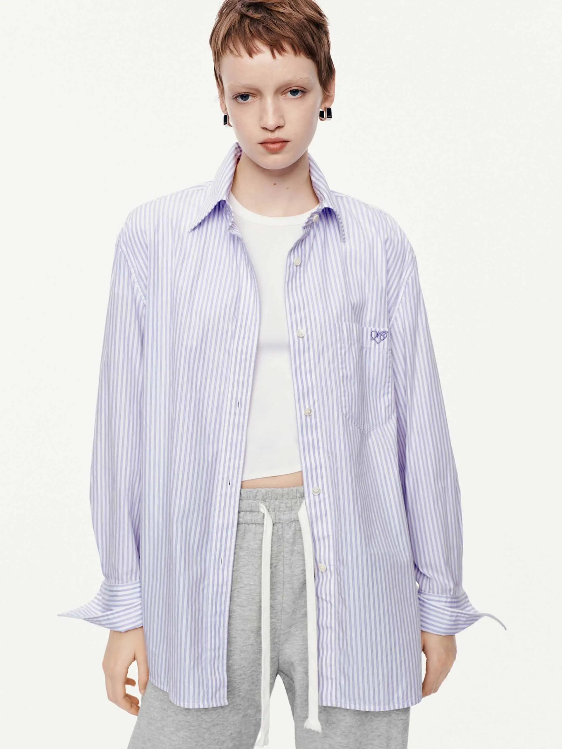 Pure Cotton Striped Shirt Lounge Wear