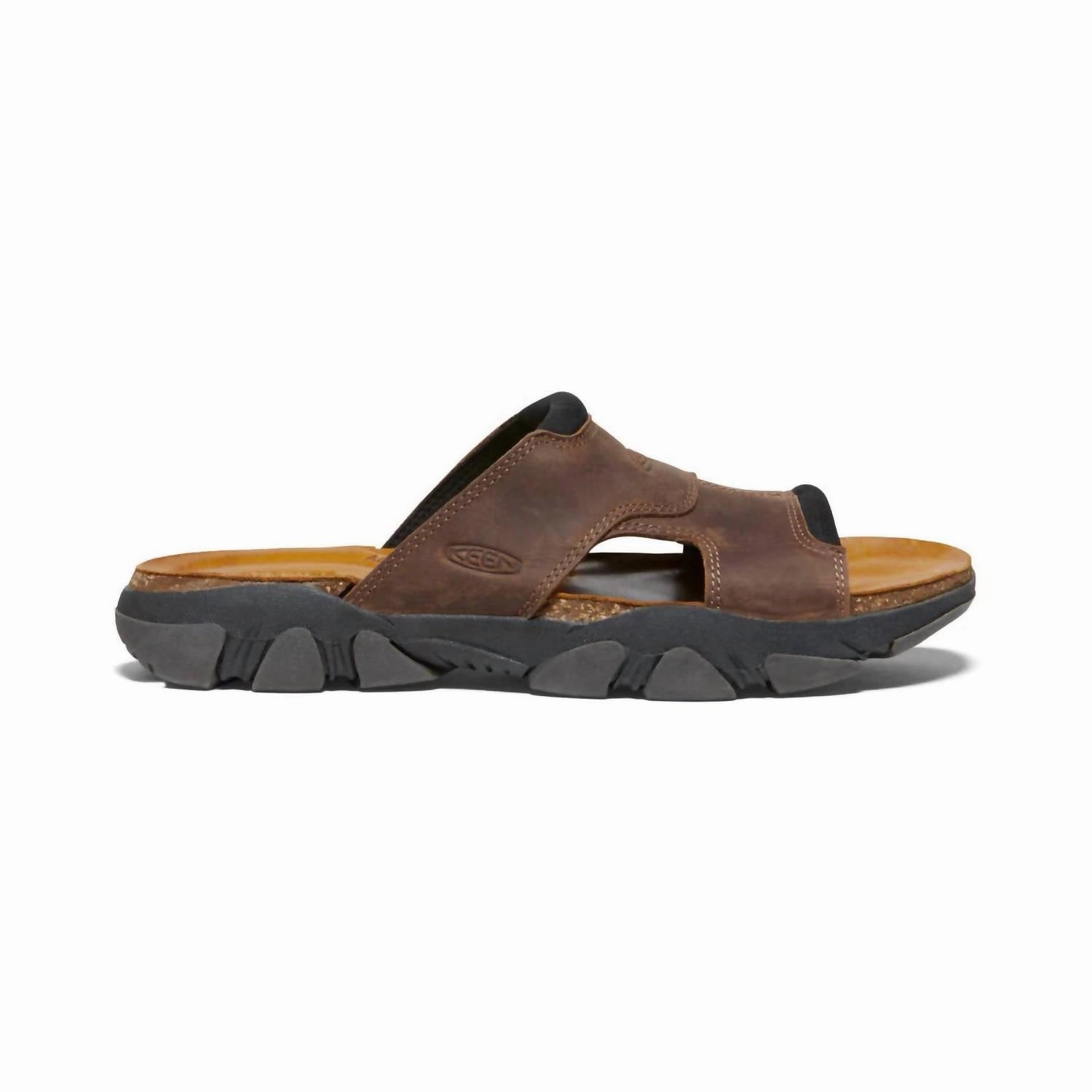 Men's Daytona Ii Slide Sandal In Bison/black Slide Ease Anatomical Toe Ridge
