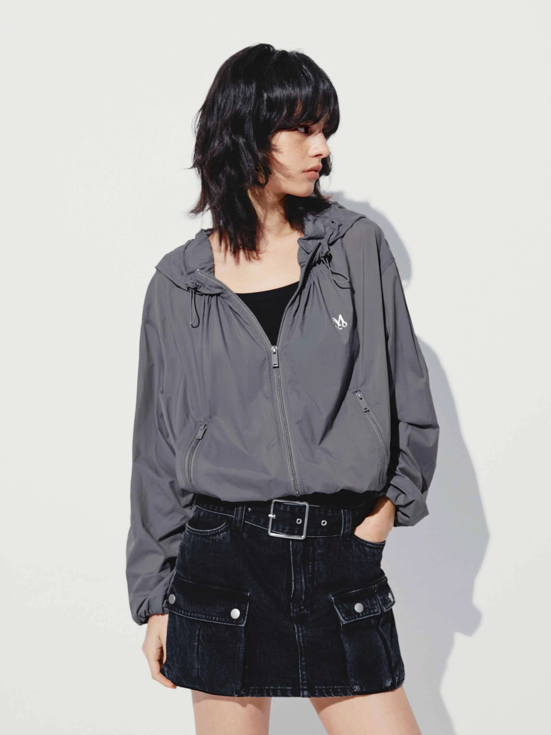 Drawstring Hooded Coat Anti Pill Technology