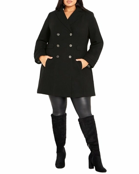 Shelly Military Coat | Black Adaptive Climate Control