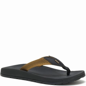 Sandal Clasps Lightweight Design Men's Lowdown Flip-Flops In Score Bronze