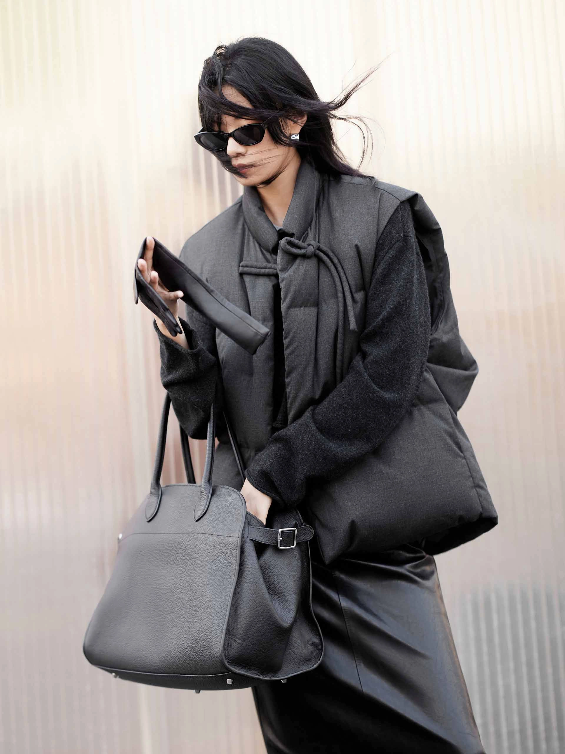 Cheongsam Buckle Down Vest Wind Shield All Weather Piece