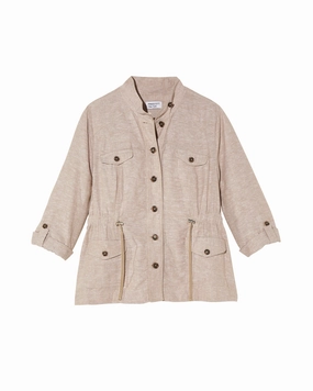 Reward Lesa Linen Anorak | Tan