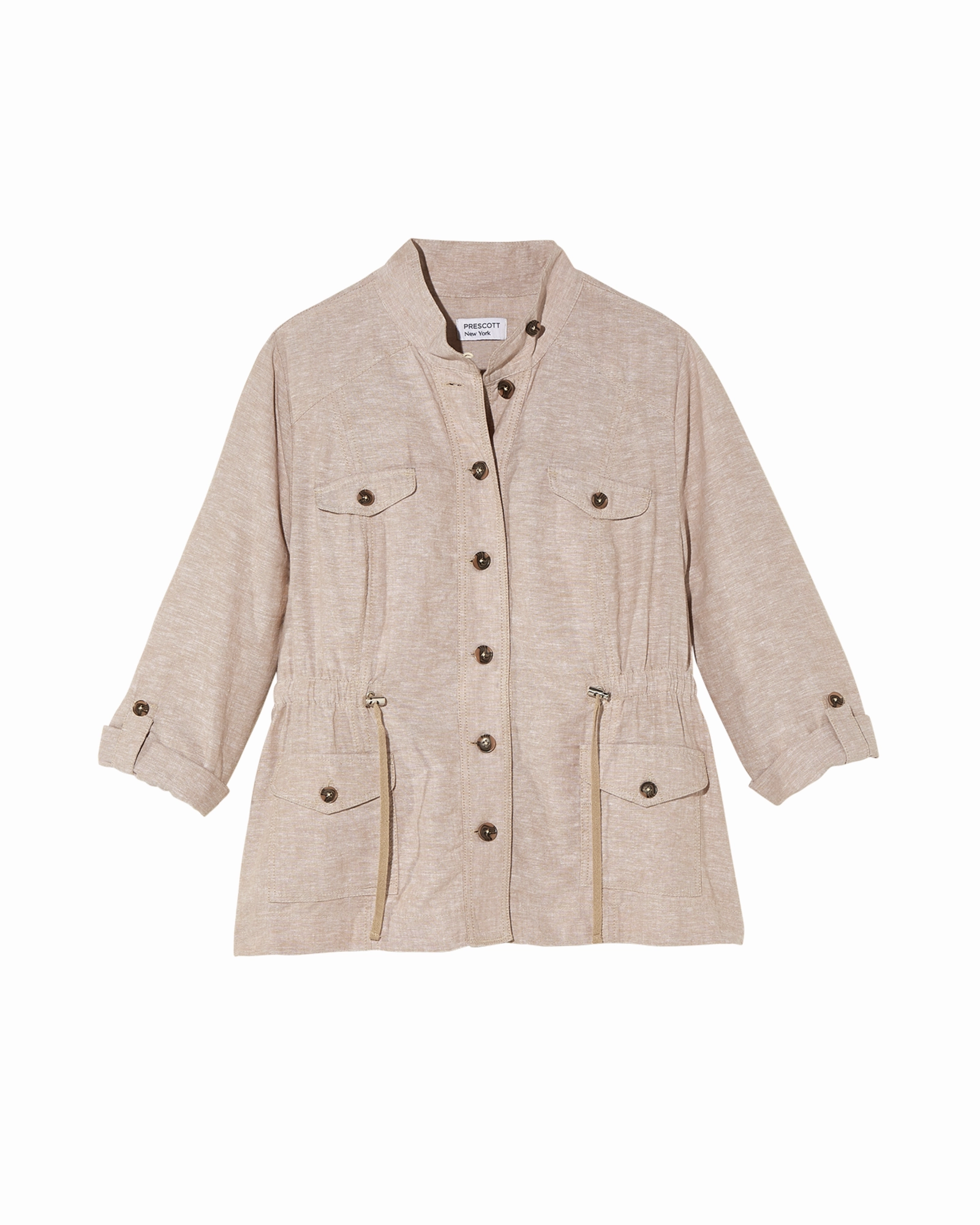 Lesa Linen Anorak | Tan Stretch Enhanced Mobility