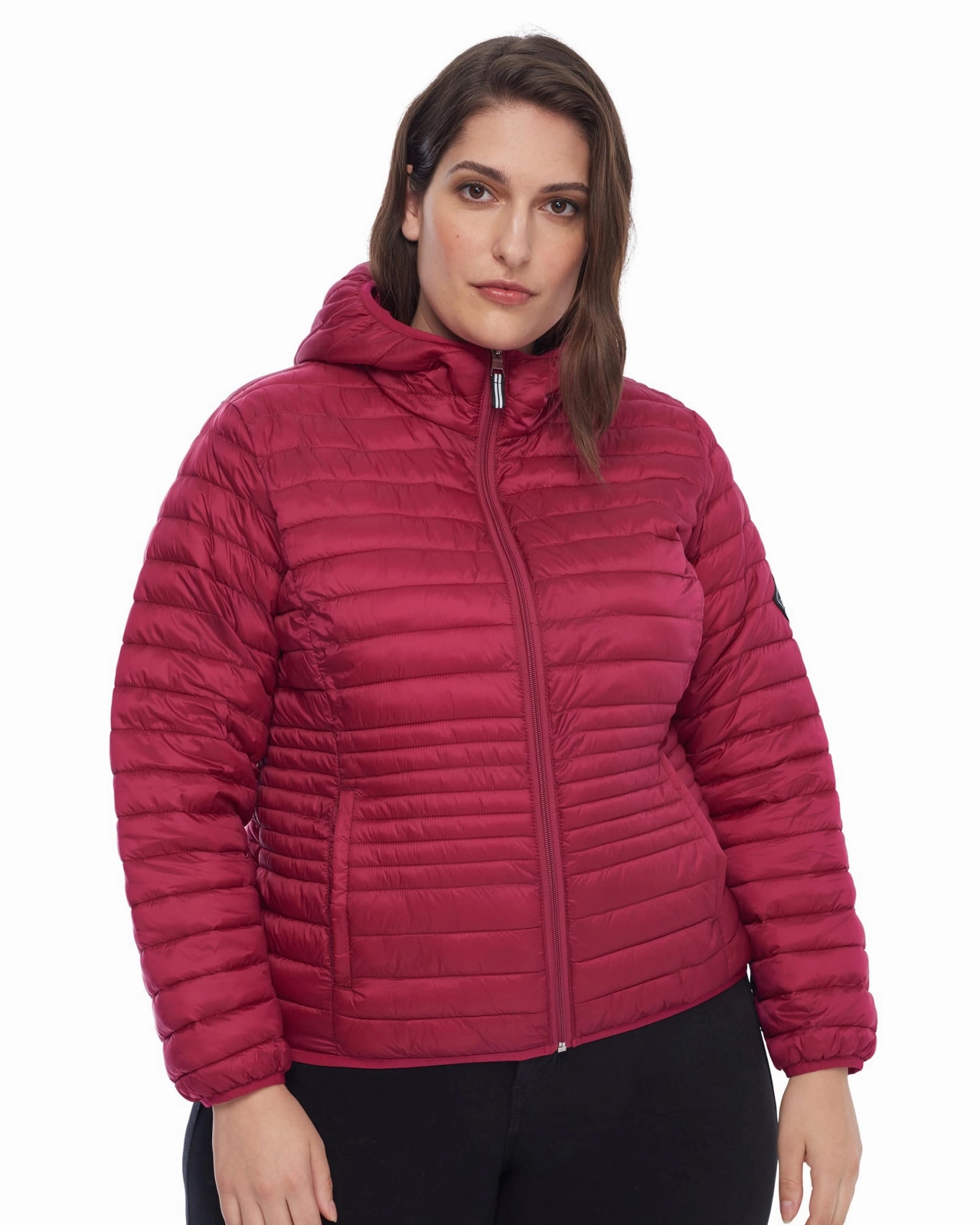 popular among fashionistas Vegan Down Lightweight Packable Puffer | Raspberry