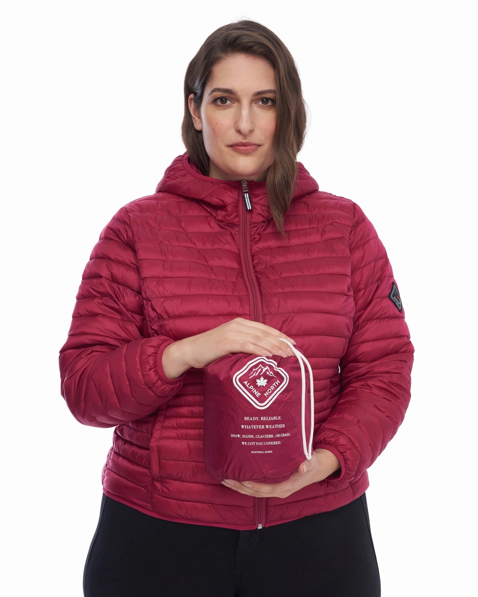 Vegan Down Lightweight Packable Puffer | Raspberry Urban Edge Visa