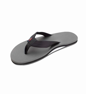 Men's Classic Rubber Sandal In Black/grey Urban Stroll