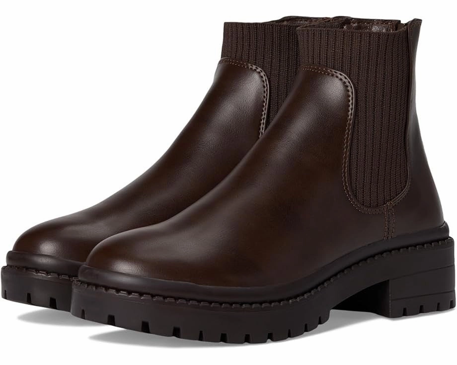 Steve Madden Hazzel Boots Kids  Brown Memory Foam Ankle Chelsea JOBB1284 Padded Interior Hiking Trails