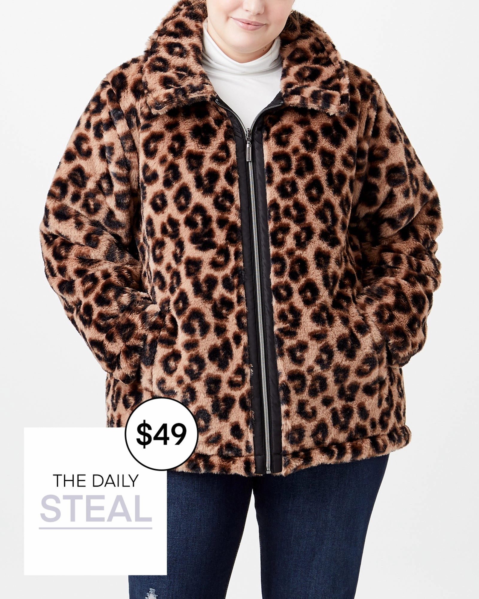 Raquel Reversible Faux-Fur Coat | Tan / Black Midweight Piece Cross Ventilation Channels