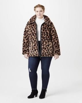 Raquel Reversible Faux-Fur Coat | Tan / Black Rugged Comfort Flight