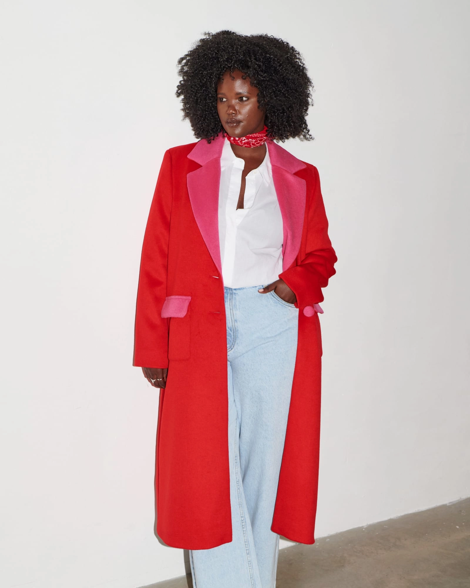 Red Wool 55 Coat | Red / Pink Urban Ready Rain Safe