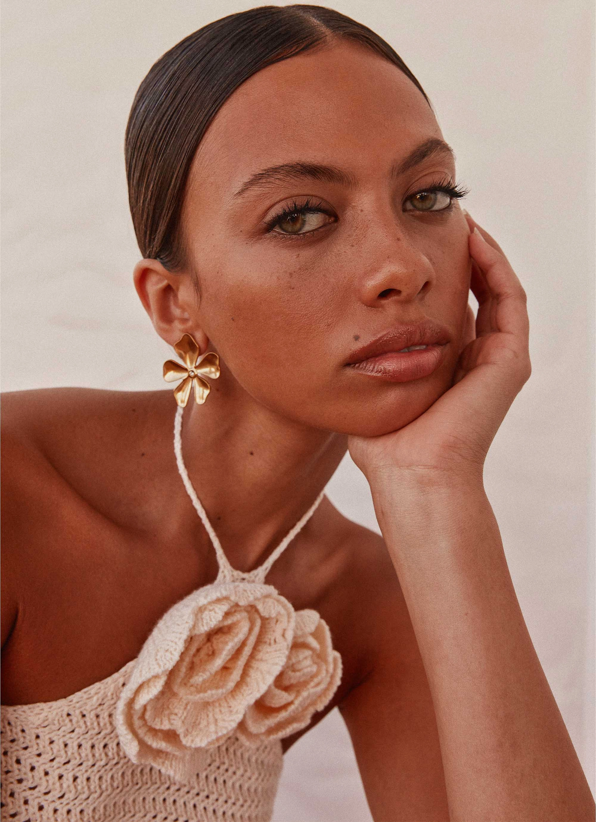 Swim Accessories Quick Drying Fabric Maia Rose Crochet Top - Ivory