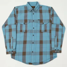 Easy Styling Structured Shoulder Support Filson Vintage Wash Alaskan Guide Shirt - Blue/Dark Brown