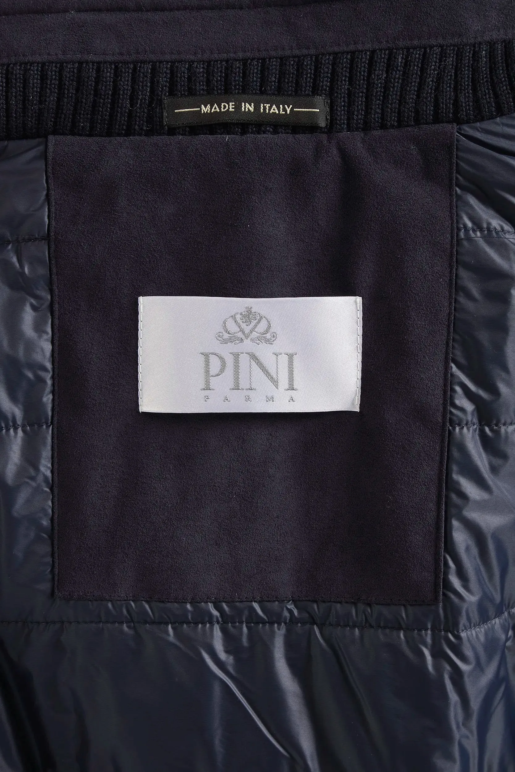 Blue hooded bomber - Made in Italy Double layer fabric Weatherproof Barrier