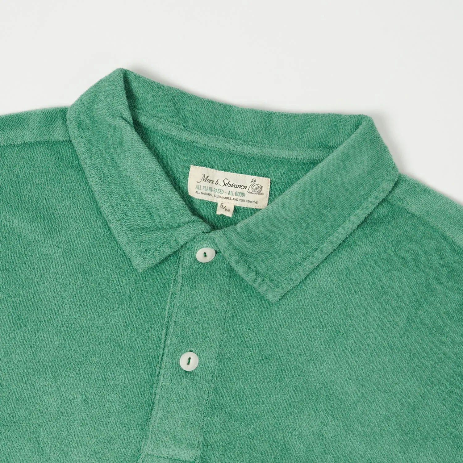 Fashion Basics Performance Fabric Merz b. Schwanen 'Good Basics' Plant Based Terry Polo Shirt - Grass