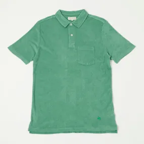 tailored look Merz b. Schwanen 'Good Basics' Plant Based Terry Polo Shirt - Grass