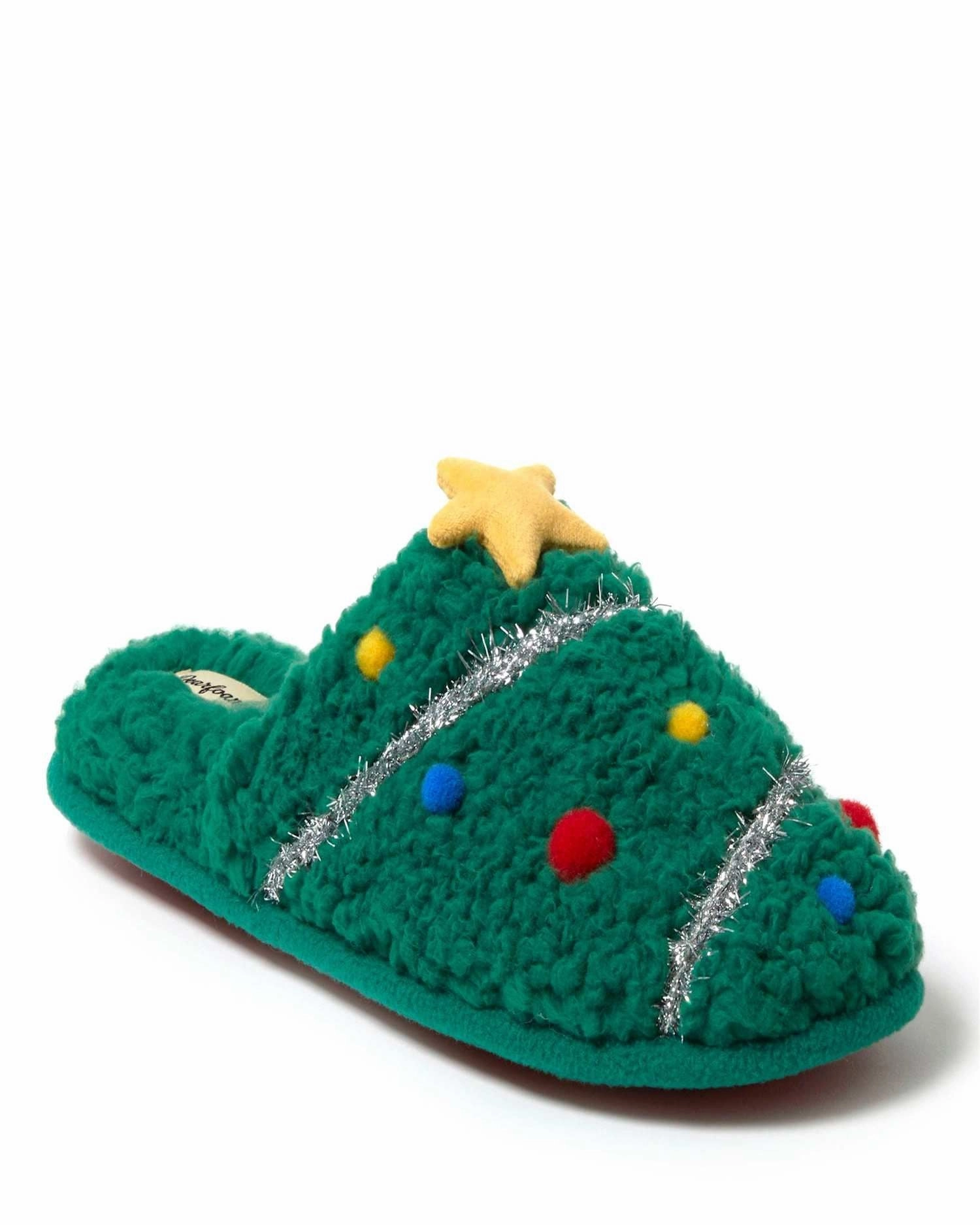 PaddedCollar Dearfoams Unisex Novelty Holiday Christmas Scuff Slipper