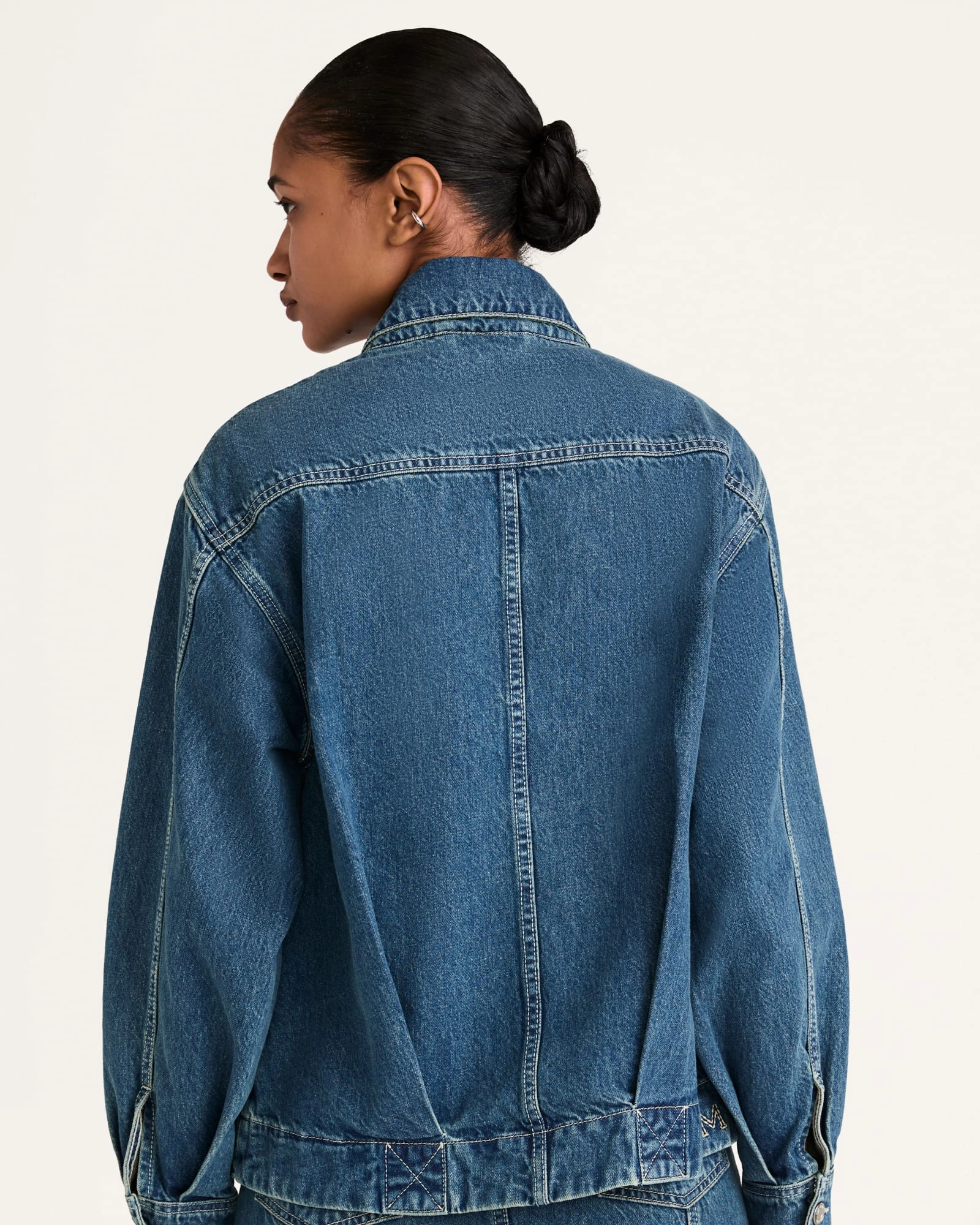 Compressed Packaging Reve Jacket | Mid-Blue Wash